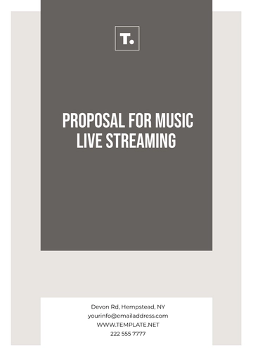 Free Proposal For Music Live Streaming Template to Edit Online
