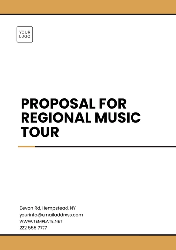 Free Proposal For Regional Music Tour Template to Edit Online