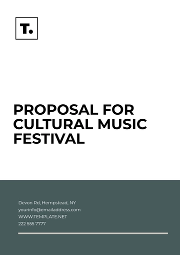 Free Proposal For Cultural Music Festival Template to Edit Online