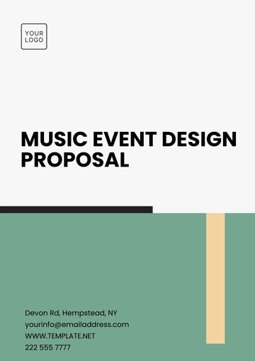 Free Music Event Design Proposal Template to Edit Online