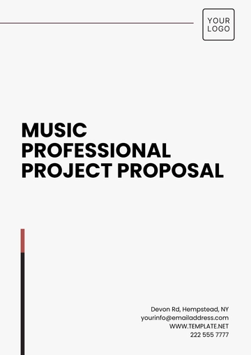 Free Music Professional Project Proposal Template to Edit Online