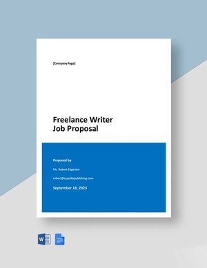 Sample Freelance Writer Proposal Template