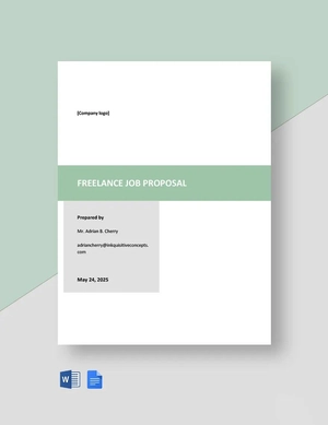 Simple Freelance Job Proposal Template