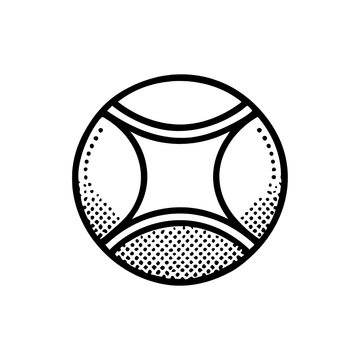 Free Tennis Ball Outline Clipart to Edit Online