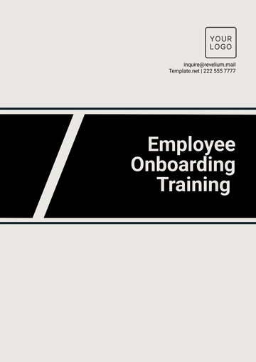 Free Employee Onboarding Training Template to Edit Online