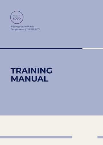 Free Professional Training Manual Template to Edit Online