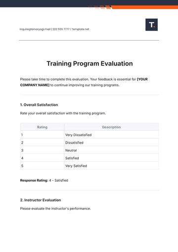 Free Training Program Evaluation Template to Edit Online