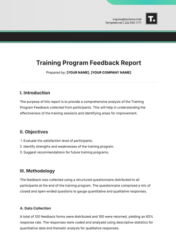 Free Training Program Feedback Report Template to Edit Online