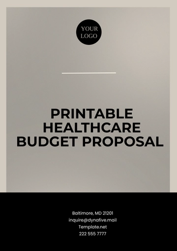 Free Printable Healthcare Budget Proposal Template to Edit Online