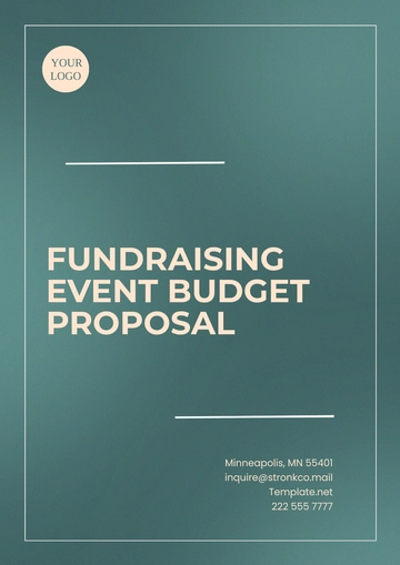 Free Fundraising Event Budget Proposal Template to Edit Online