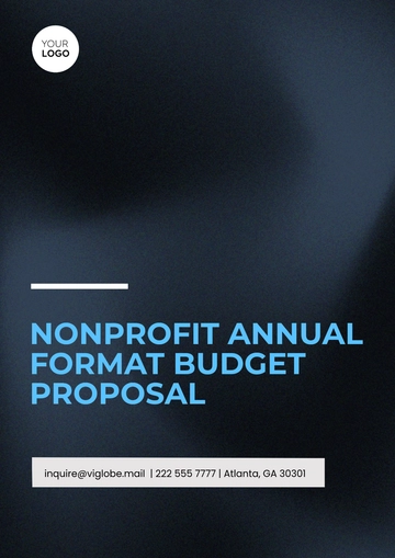 Free Nonprofit Annual Format Budget Proposal Template to Edit Online