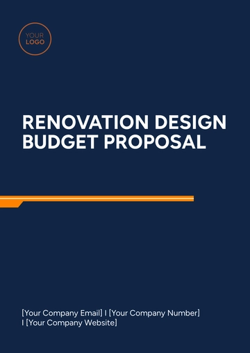 Free Renovation Design Budget Proposal Template to Edit Online