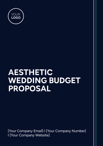 Free Aesthetic Wedding Budget Proposal Template to Edit Online