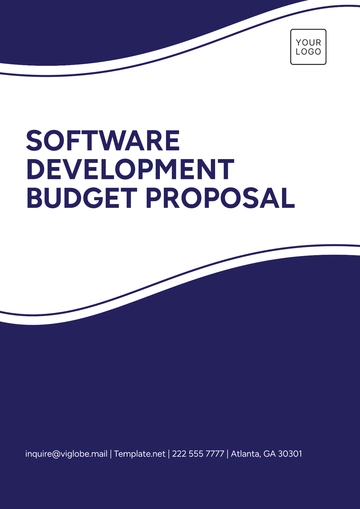 Free Software Development Budget Proposal Template to Edit Online