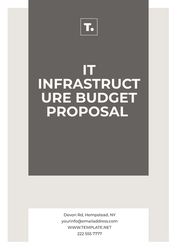 Free IT Infrastructure Budget Proposal Template to Edit Online