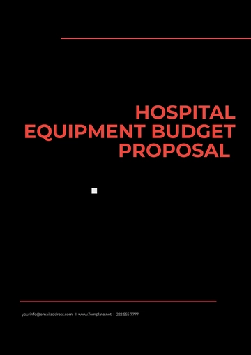 Free Hospital Equipment Budget Proposal Template to Edit Online