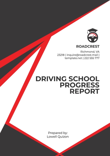 Free Driving School Progress Report Template to Edit Online