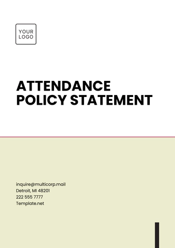 Free Attendance Policy Statement Template to Edit Online