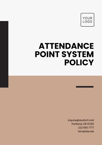 Free Attendance Point System Policy Template to Edit Online