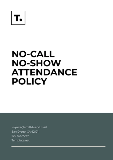 Free No-Call No-Show Attendance Policy Template to Edit Online