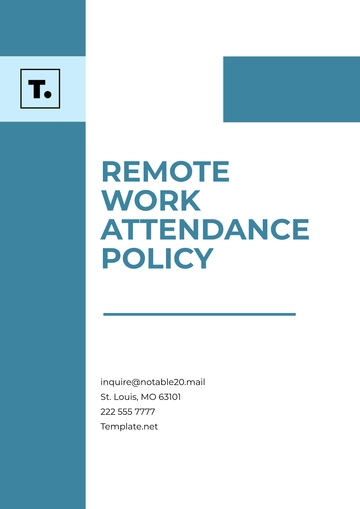 Free Remote Work Attendance Policy Template to Edit Online