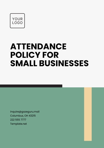Free Attendance Policy for Small Businesses Template to Edit Online