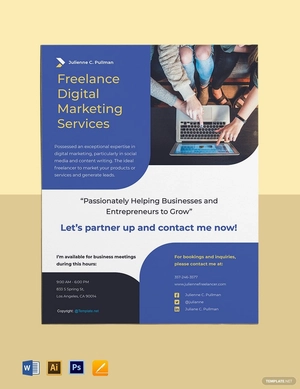 Simple Freelance Flyer Template
