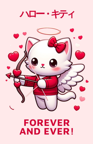 Free Hello Kitty Heart Designs Poster Template to Edit Online