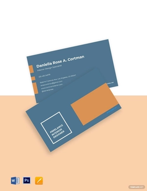 Minimal Freelancer Business Card Template