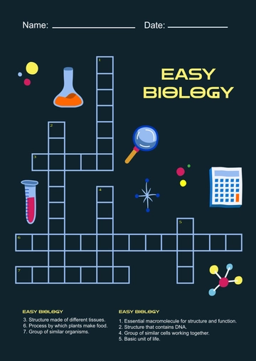 Free Customizable Mini Crossword for School Events Template to Edit Online