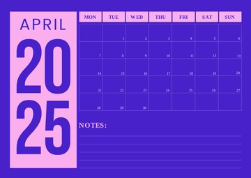 Free April 2025 Monday Start Calendar Template to Edit Online
