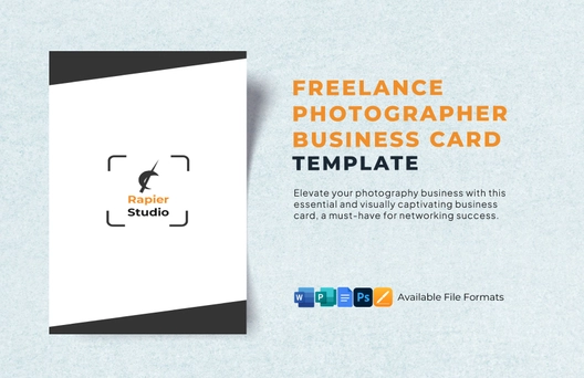 Freelance Photographer Business Card Template