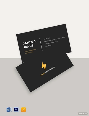 Freelance Video Editor Business Card Template