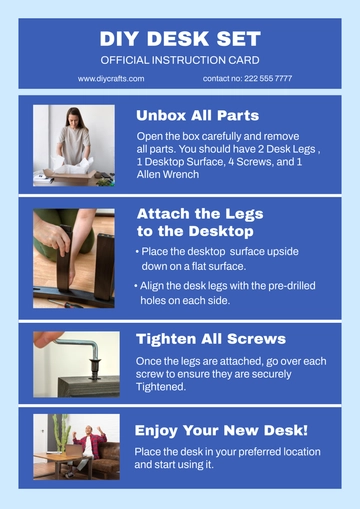 Free Instruction Card Template to Edit Online