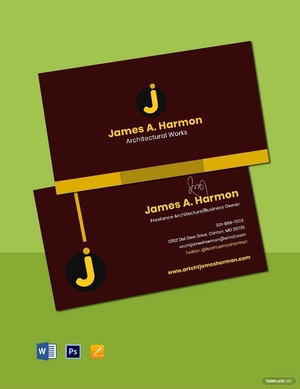 Freelance Architect Business Card Template