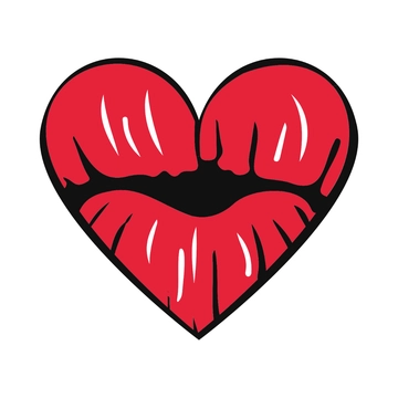 Free Heart Lips Clipart to Edit Online