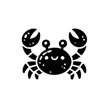 Free Black and White Crab Clipart to Edit Online