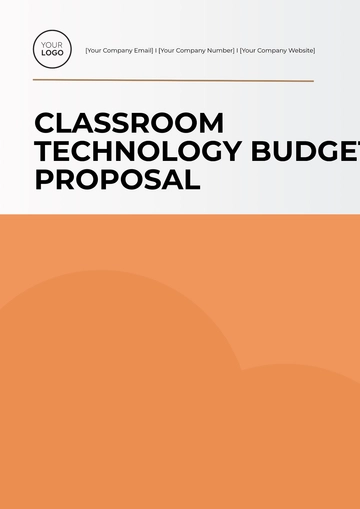 Free Classroom Technology Budget Proposal Template to Edit Online