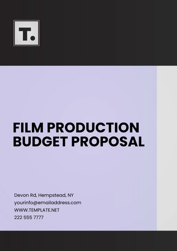 Free Film Production Budget Proposal Template to Edit Online