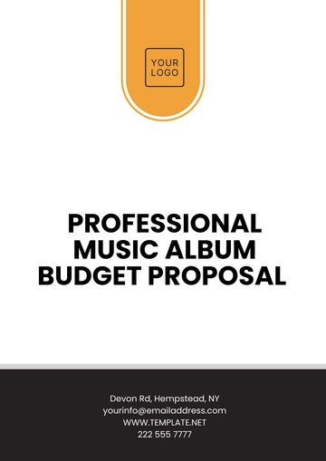 Free Professional Music Album Budget Proposal Template to Edit Online
