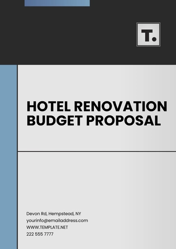 Free Hotel Renovation Budget Proposal Template to Edit Online