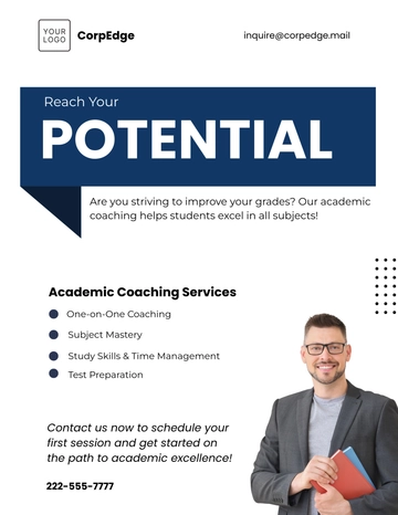 Free Academic Coaching Tuition Flyer Template to Edit Online