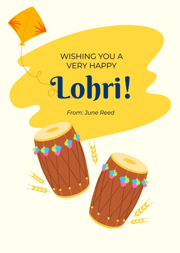 Free Happy Lohri Template to Edit Online