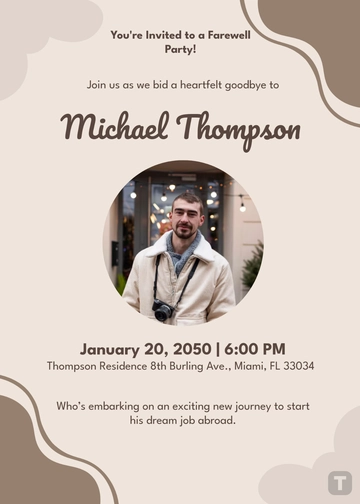 Free Editable Farewell Invitation Template to Edit Online