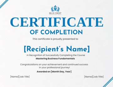 Free Certificate Template to Edit Online