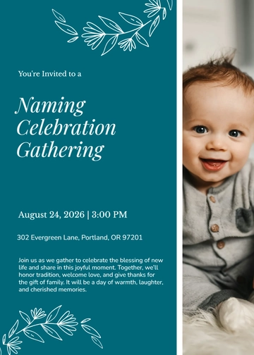 Free Naming Ceremony RSVP Card Template to Edit Online