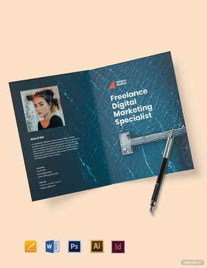 Bi-Fold Freelance Job Brochure Template