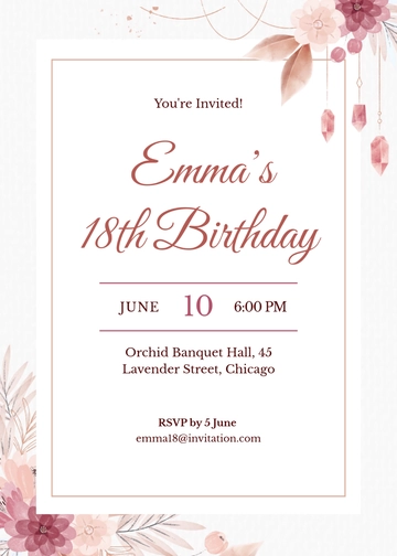 Free Customizable Floral Invitation Template to Edit Online