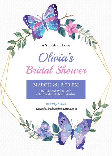 Free Creative Watercolor Floral Invitation Template to Edit Online