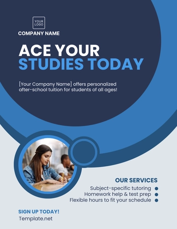 Free After School Tuition Flyer Template to Edit Online